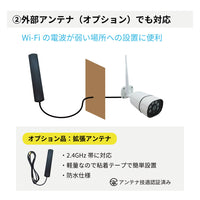 ワイヤレス300万画素モニター一体型防犯カメラセット