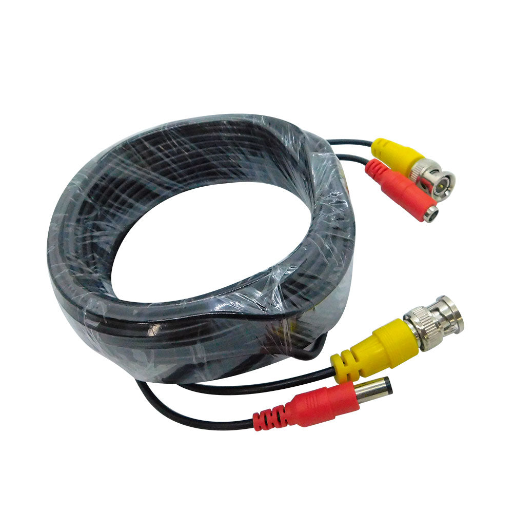 防犯カメラケーブル RCA BNCケーブル 電源一体型 15m 4個セット ACE SECURITY SYSTEM 防犯カメラ用 配線 ケーブル 変換コネクタ